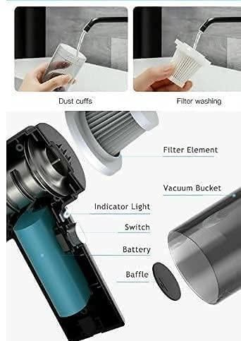 BD Portable Handheld Air Duster & Wireless Vacuum Cleaner – 2-in-1 Cleaning Solution