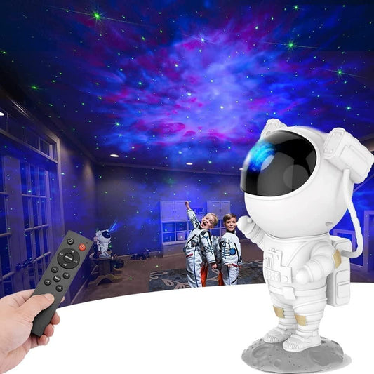 Astronaut Galaxy Projector – 360° Rotating Head with Remote Control
