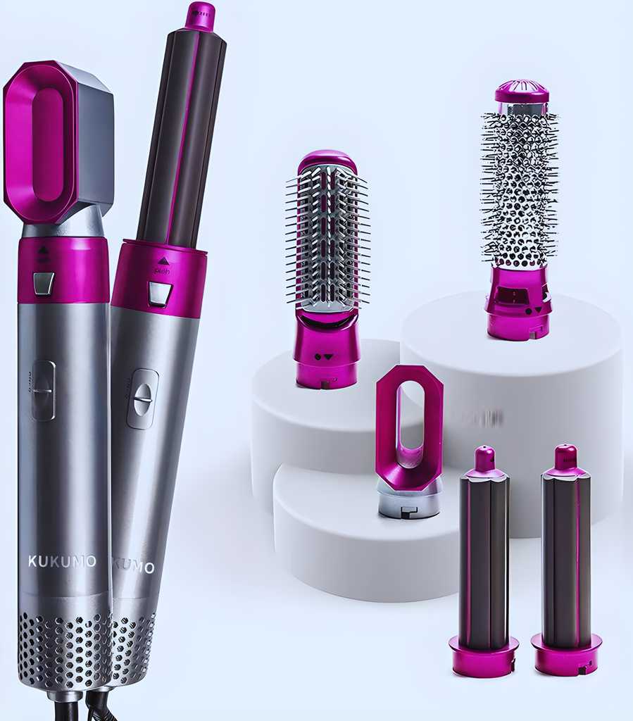 Buy 5 in 1 Hair Dryer Styling Tool – Multifunctional Hot Air Comb & Curler for Women | Grey