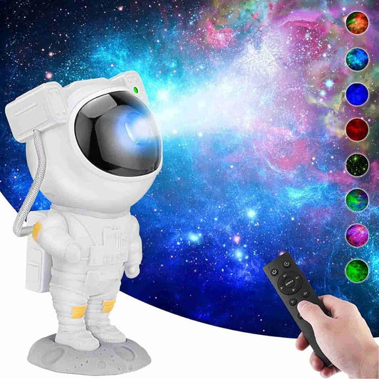 Astronaut Galaxy Projector – 360° Rotating Head with Remote Control