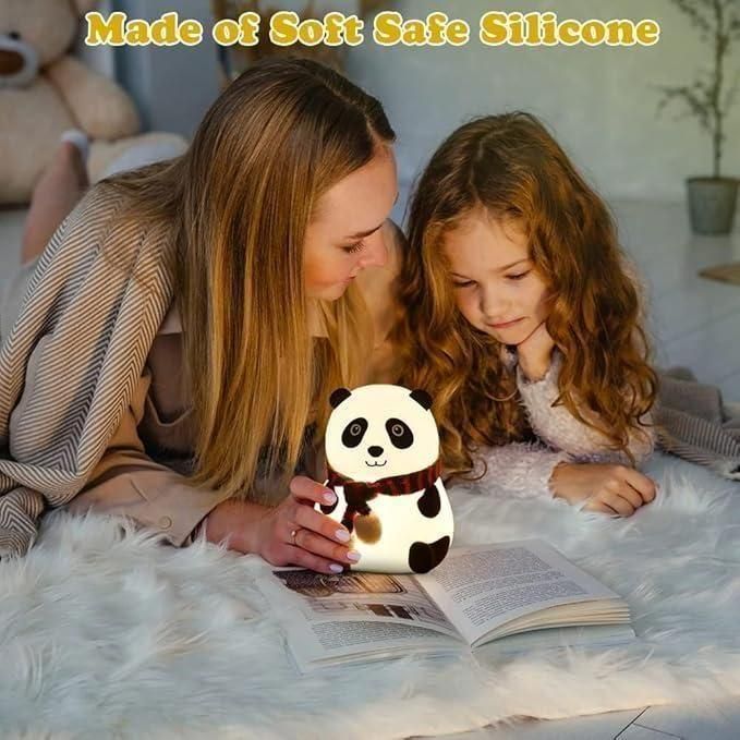 Cute Panda Light Lamp for Kids – Soft Silicone Night Light