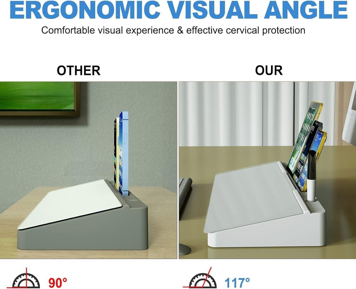 Desktop Whiteboard Storage Writing Board – Tempered Glass Reminder Board with Hidden Storage (12×12 cm)